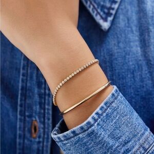 Ring Concierge 14K Gold Bezel Diamond Tennis Bracelet